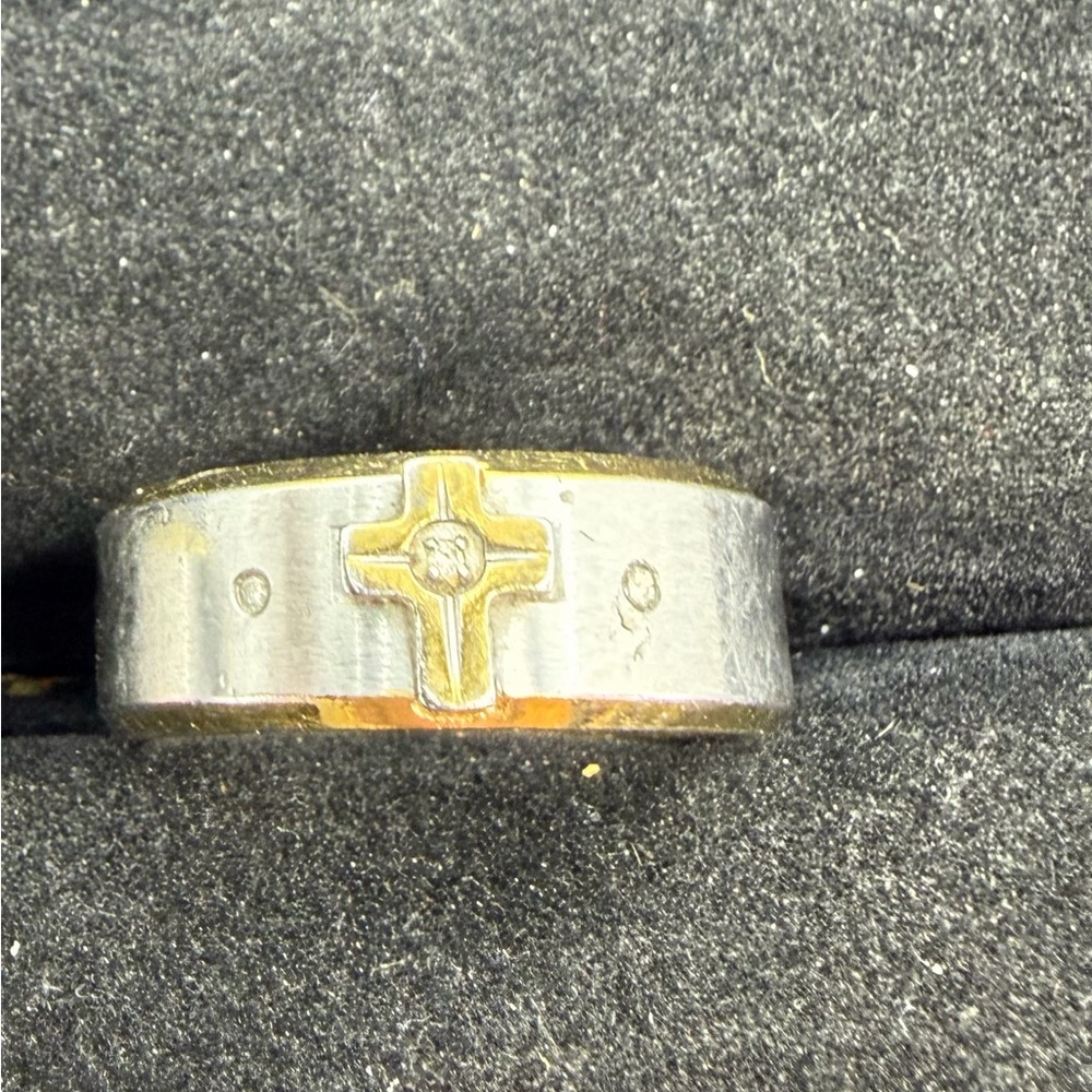 Bradford Gold Exchange Men’s Trinity Diamond Ring Etched Inscription With God